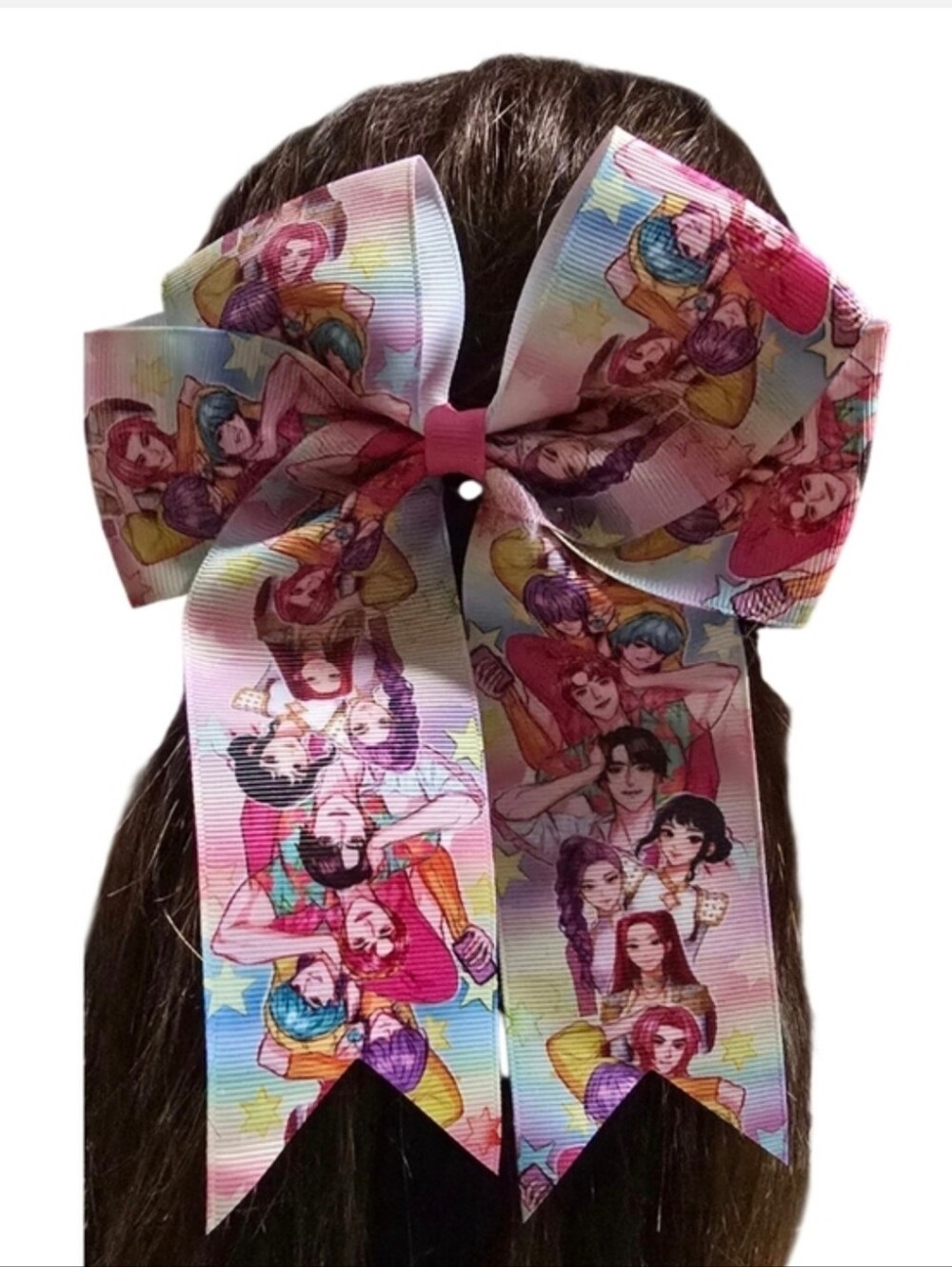 K-pop Colorful Anime Character Grosgrain Hair Bow